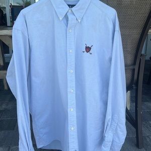 👔 Dad’s Day Gifts!! Classic Ralph Lauren Chambray Men’s Button Down Dress Shirt